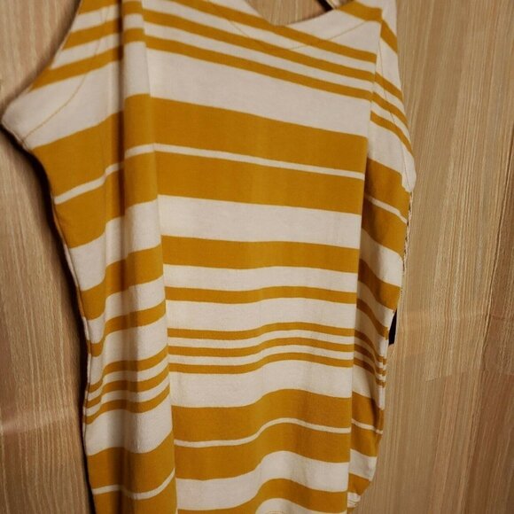 Universal Threads Womens New Gold White Striped Cropped Tank Top - Picture 3 of 6